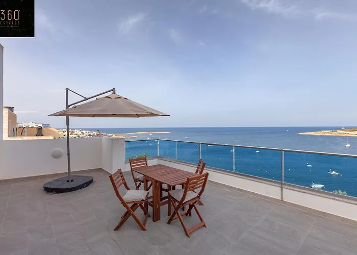 High Floor Seafront Penthouse, Opp & Wifi Ac By 360 Estates * San Pawl il-Baħar