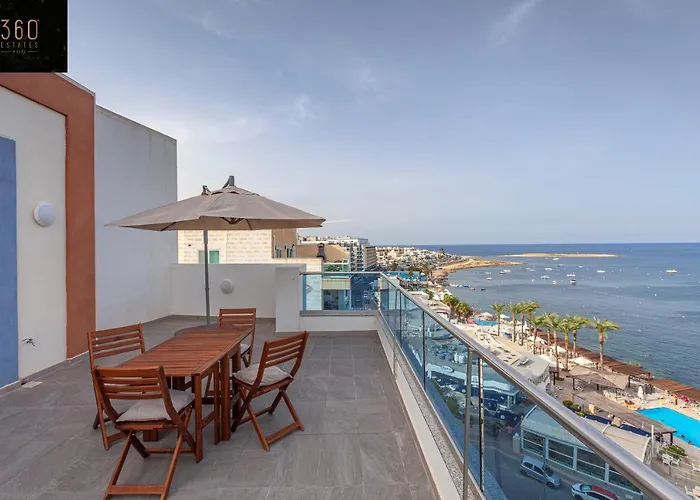 High Floor Seafront Penthouse, Opp & Wifi Ac By 360 Estates Apartman