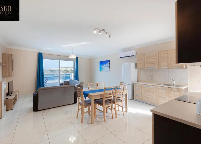 High Floor Seafront Penthouse, Opp & Wifi Ac By 360 Estates * San Pawl il-Baħar